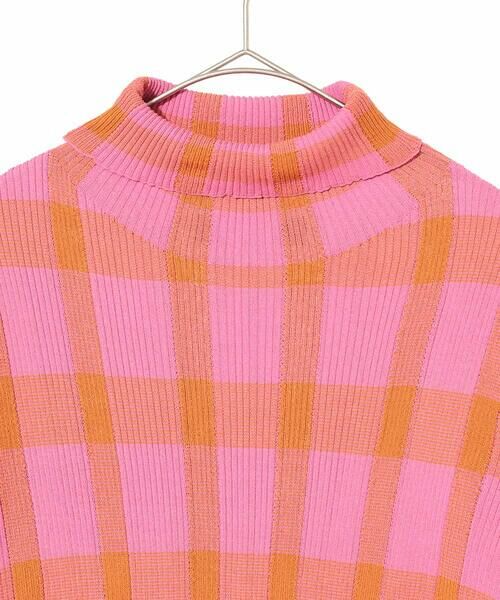 HIROKO BIS GRANDE / ヒロコビス グランデ ニット・セーター | 【大きいサイズ】チェック柄インターシャニットプルオーバー | 詳細3