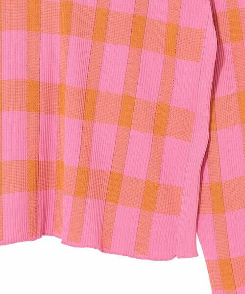 HIROKO BIS GRANDE / ヒロコビス グランデ ニット・セーター | 【大きいサイズ】チェック柄インターシャニットプルオーバー | 詳細5