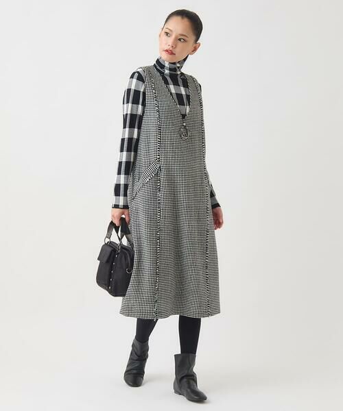 HIROKO BIS GRANDE / ヒロコビス グランデ ニット・セーター | 【大きいサイズ】チェック柄インターシャニットプルオーバー | 詳細12