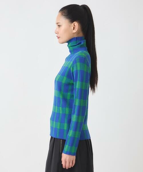 HIROKO BIS GRANDE / ヒロコビス グランデ ニット・セーター | 【大きいサイズ】チェック柄インターシャニットプルオーバー | 詳細8