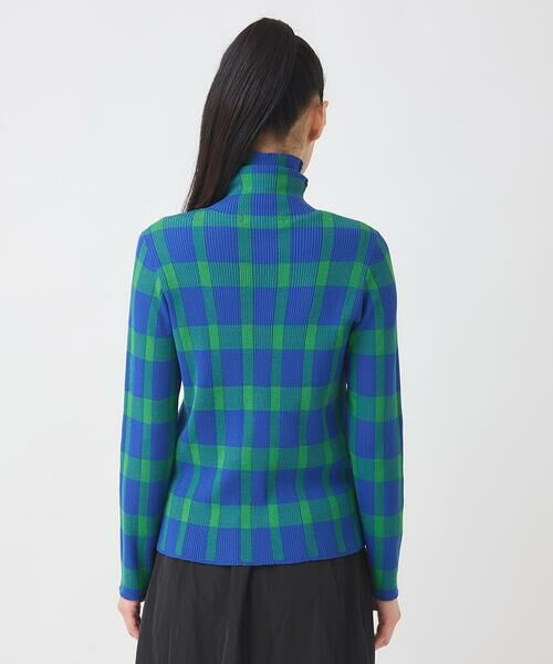 HIROKO BIS GRANDE / ヒロコビス グランデ ニット・セーター | 【大きいサイズ】チェック柄インターシャニットプルオーバー | 詳細9