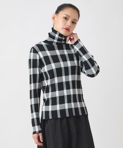 HIROKO BIS GRANDE / ヒロコビス グランデ ニット・セーター | 【大きいサイズ】チェック柄インターシャニットプルオーバー | 詳細15