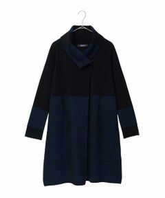 HIROKO BIS GRANDE / ヒロコビス グランデ カーディガン・ボレロ | 【大きいサイズ】プレーティング刺繍ニットロングカーディガン