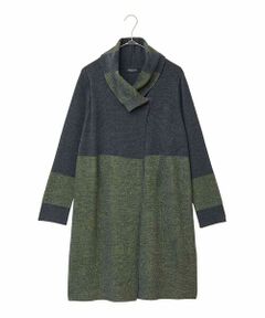 HIROKO BIS GRANDE / ヒロコビス グランデ カーディガン・ボレロ | 【大きいサイズ】プレーティング刺繍ニットロングカーディガン