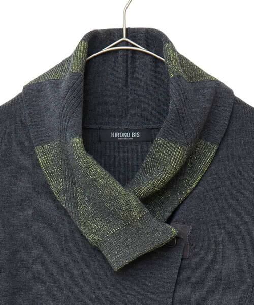 HIROKO BIS GRANDE / ヒロコビス グランデ カーディガン・ボレロ | 【大きいサイズ】プレーティング刺繍ニットロングカーディガン | 詳細2