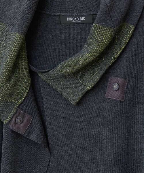 HIROKO BIS GRANDE / ヒロコビス グランデ カーディガン・ボレロ | 【大きいサイズ】プレーティング刺繍ニットロングカーディガン | 詳細3