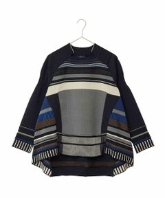 HIROKO BIS GRANDE / ヒロコビス グランデ ニット・セーター | 【大きいサイズ】MIXボータージャカ ードニット