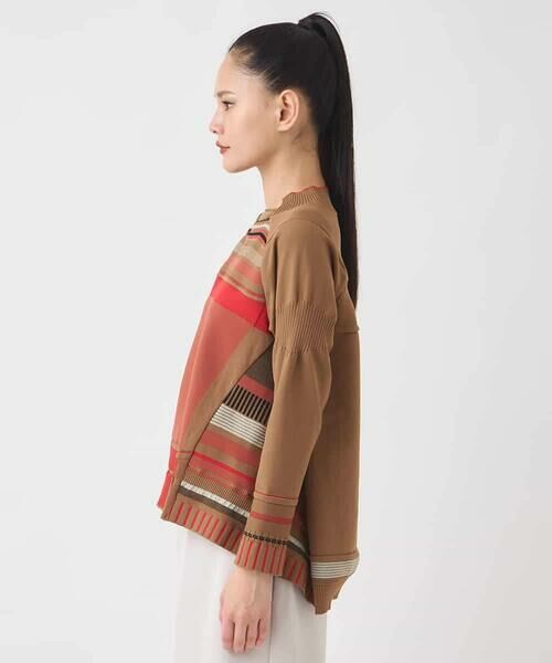 HIROKO BIS GRANDE / ヒロコビス グランデ ニット・セーター | 【大きいサイズ】MIXボータージャカ ードニット | 詳細7