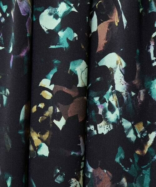 HIROKO BIS GRANDE / ヒロコビス グランデ ロング・マキシ丈スカート | 【大きいサイズ】リーフプリントスカート /洗濯機で洗える | 詳細5