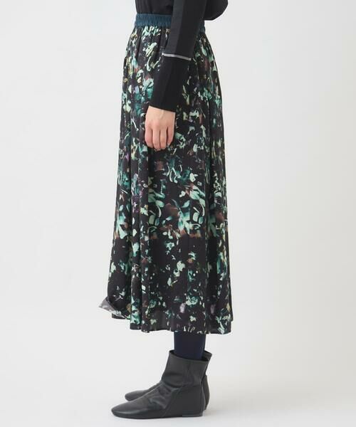 HIROKO BIS GRANDE / ヒロコビス グランデ ロング・マキシ丈スカート | 【大きいサイズ】リーフプリントスカート /洗濯機で洗える | 詳細7