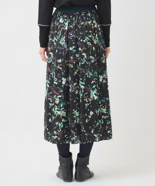HIROKO BIS GRANDE / ヒロコビス グランデ ロング・マキシ丈スカート | 【大きいサイズ】リーフプリントスカート /洗濯機で洗える | 詳細8