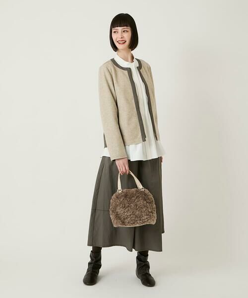 HIROKO BIS GRANDE / ヒロコビス グランデ ロング・マキシ丈スカート | 【大きいサイズ】ステッチデザインフレアスカート /洗える | 詳細15