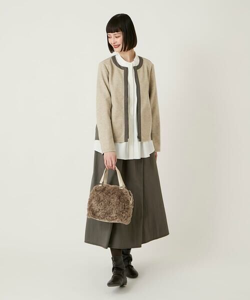 HIROKO BIS GRANDE / ヒロコビス グランデ ロング・マキシ丈スカート | 【大きいサイズ】ステッチデザインフレアスカート /洗える | 詳細16