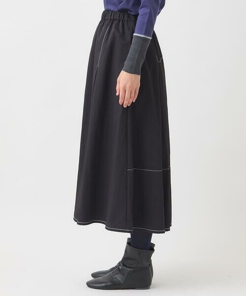 HIROKO BIS GRANDE / ヒロコビス グランデ ロング・マキシ丈スカート | 【大きいサイズ】ステッチデザインフレアスカート /洗える | 詳細6