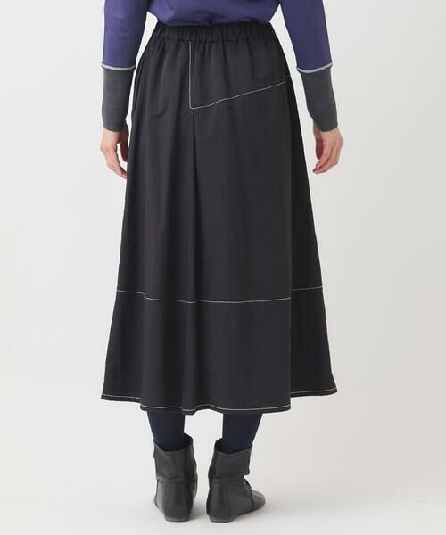 HIROKO BIS GRANDE / ヒロコビス グランデ ロング・マキシ丈スカート | 【大きいサイズ】ステッチデザインフレアスカート /洗える | 詳細7