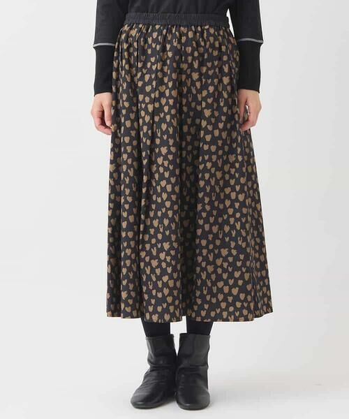 HIROKO BIS GRANDE / ヒロコビス グランデ ロング・マキシ丈スカート | 【大きいサイズ】ドットプリントフレアスカート /洗える | 詳細5