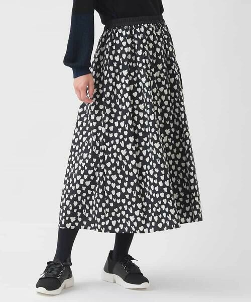 HIROKO BIS GRANDE / ヒロコビス グランデ ロング・マキシ丈スカート | 【大きいサイズ】ドットプリントフレアスカート /洗える | 詳細10