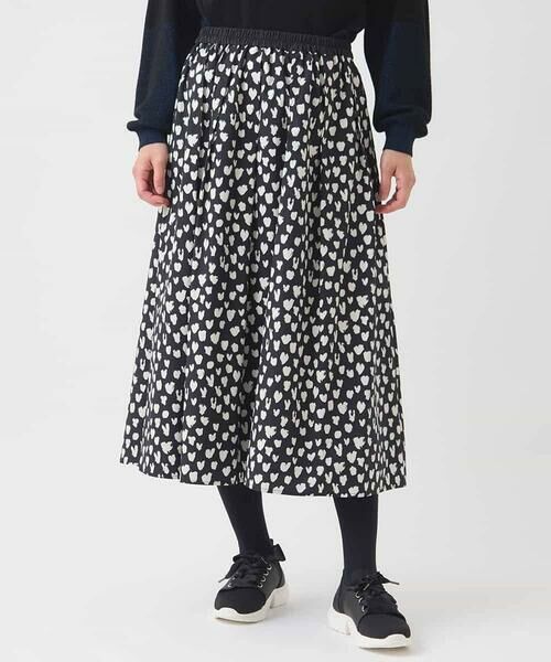 HIROKO BIS GRANDE / ヒロコビス グランデ ロング・マキシ丈スカート | 【大きいサイズ】ドットプリントフレアスカート /洗える | 詳細9