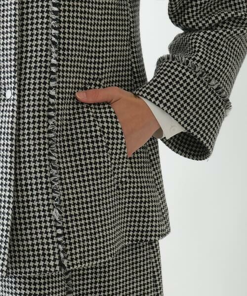 HIROKO BIS GRANDE / ヒロコビス グランデ ノーカラージャケット | 【大きいサイズ】千鳥チェックツイードジャケット | 詳細13
