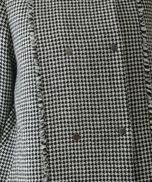 HIROKO BIS GRANDE / ヒロコビス グランデ ノーカラージャケット | 【大きいサイズ】千鳥チェックツイードジャケット | 詳細15
