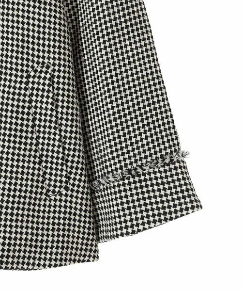 HIROKO BIS GRANDE / ヒロコビス グランデ ノーカラージャケット | 【大きいサイズ】千鳥チェックツイードジャケット | 詳細4