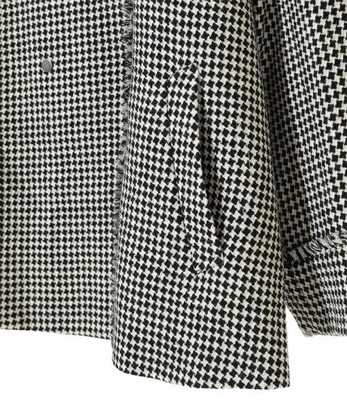 HIROKO BIS GRANDE / ヒロコビス グランデ ノーカラージャケット | 【大きいサイズ】千鳥チェックツイードジャケット | 詳細5