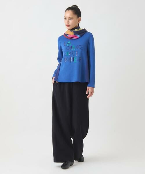 HIROKO BIS GRANDE / ヒロコビス グランデ カットソー | 【大きいサイズ】スパンコール刺繍ロゴプルオーバー /洗える | 詳細11