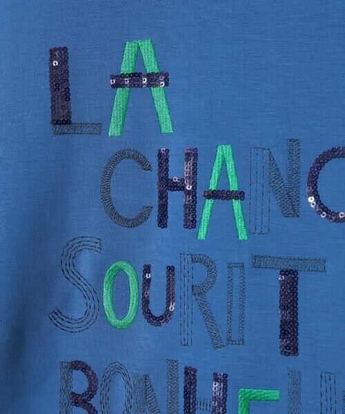 HIROKO BIS GRANDE / ヒロコビス グランデ カットソー | 【大きいサイズ】スパンコール刺繍ロゴプルオーバー /洗える | 詳細5