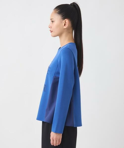 HIROKO BIS GRANDE / ヒロコビス グランデ カットソー | 【大きいサイズ】スパンコール刺繍ロゴプルオーバー /洗える | 詳細8