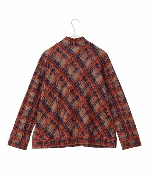 HIROKO BIS GRANDE / ヒロコビス グランデ カットソー | 【大きいサイズ】チェックパイルジャカードプルオーバー | 詳細1