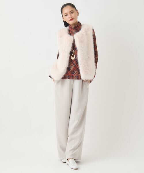 HIROKO BIS GRANDE / ヒロコビス グランデ カットソー | 【大きいサイズ】チェックパイルジャカードプルオーバー | 詳細13