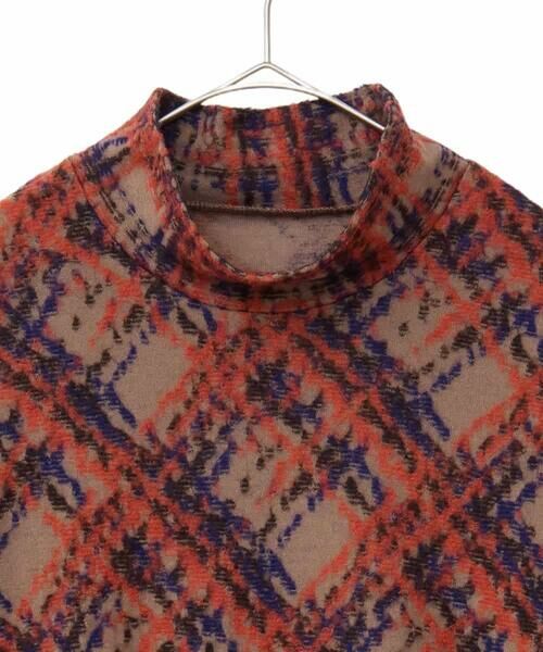 HIROKO BIS GRANDE / ヒロコビス グランデ カットソー | 【大きいサイズ】チェックパイルジャカードプルオーバー | 詳細2