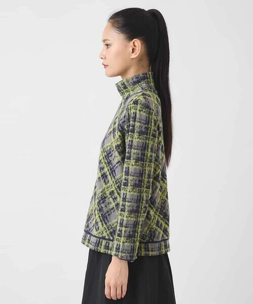 HIROKO BIS GRANDE / ヒロコビス グランデ カットソー | 【大きいサイズ】チェックパイルジャカードプルオーバー | 詳細7