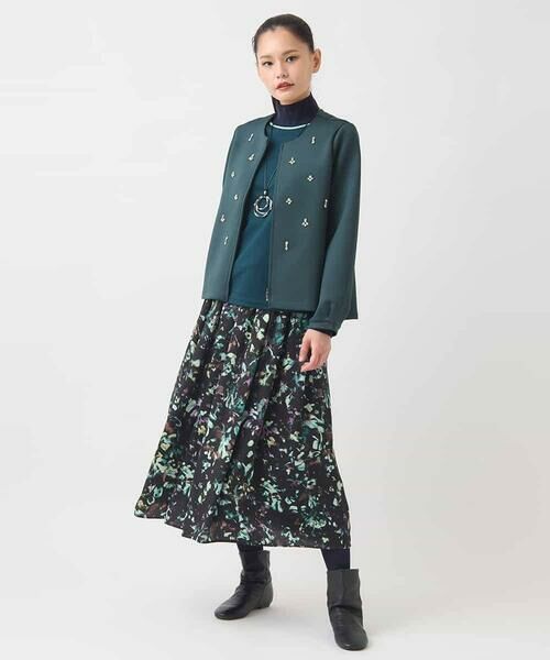 HIROKO BIS GRANDE / ヒロコビス グランデ カーディガン・ボレロ | 【大きいサイズ】ビジューエンブロイダリーカーディガン /洗える | 詳細10