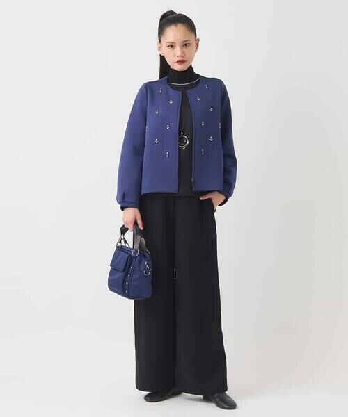 HIROKO BIS GRANDE / ヒロコビス グランデ カーディガン・ボレロ | 【大きいサイズ】ビジューエンブロイダリーカーディガン /洗える | 詳細12