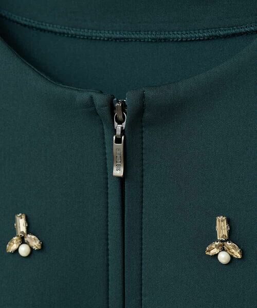 HIROKO BIS GRANDE / ヒロコビス グランデ カーディガン・ボレロ | 【大きいサイズ】ビジューエンブロイダリーカーディガン /洗える | 詳細3