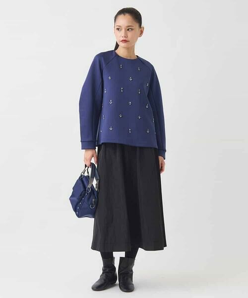 HIROKO BIS GRANDE / ヒロコビス グランデ カットソー | 【大きいサイズ】ビジューエンブロイダリープルオーバー /洗える | 詳細11