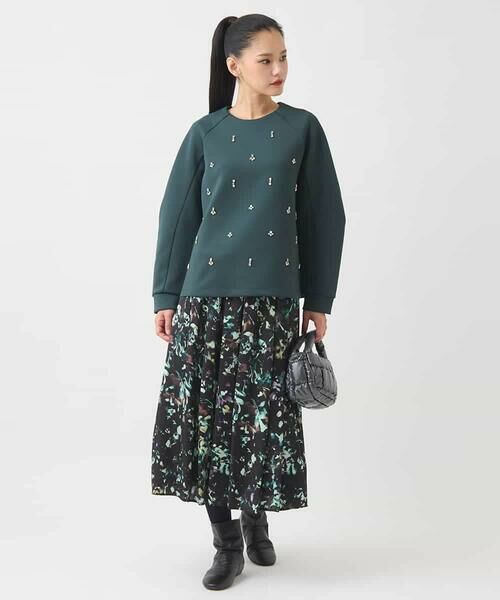 HIROKO BIS GRANDE / ヒロコビス グランデ カットソー | 【大きいサイズ】ビジューエンブロイダリープルオーバー /洗える | 詳細13