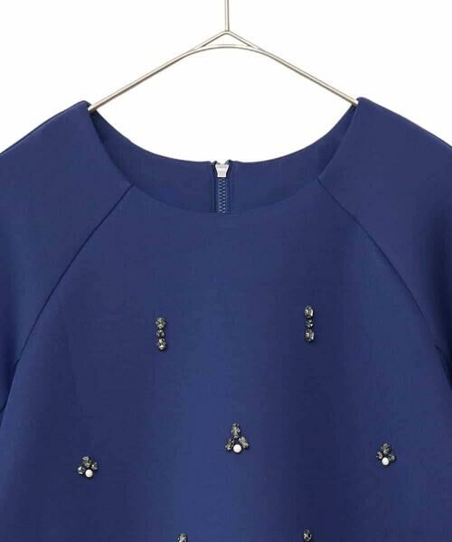 HIROKO BIS GRANDE / ヒロコビス グランデ カットソー | 【大きいサイズ】ビジューエンブロイダリープルオーバー /洗える | 詳細2