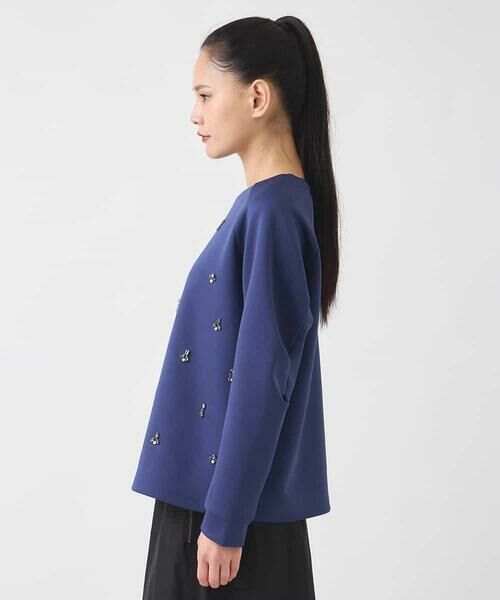 HIROKO BIS GRANDE / ヒロコビス グランデ カットソー | 【大きいサイズ】ビジューエンブロイダリープルオーバー /洗える | 詳細8