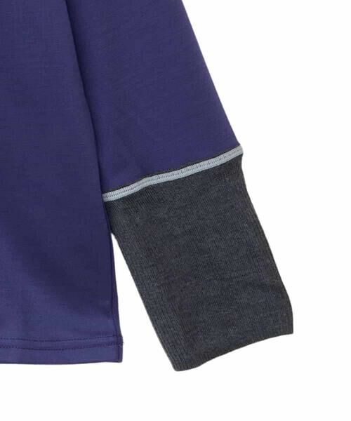 HIROKO BIS GRANDE / ヒロコビス グランデ カットソー | 【大きいサイズ】配色アクセントハイネックインナープルオーバー /洗える | 詳細3