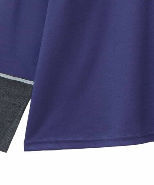 HIROKO BIS GRANDE / ヒロコビス グランデ カットソー | 【大きいサイズ】配色アクセントハイネックインナープルオーバー /洗える | 詳細4