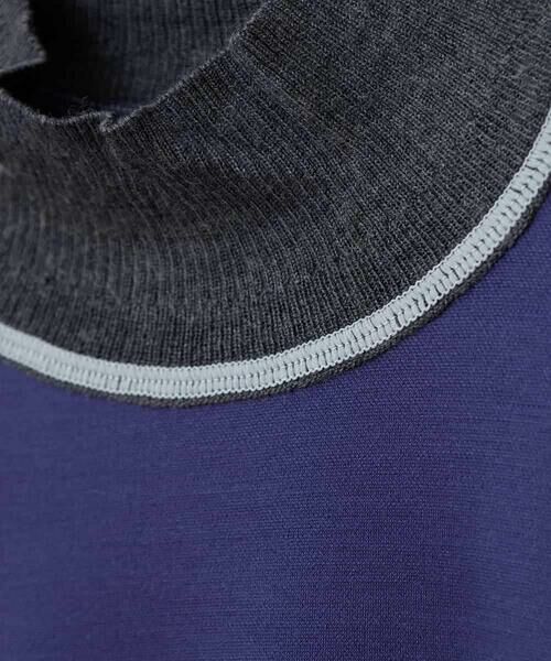 HIROKO BIS GRANDE / ヒロコビス グランデ カットソー | 【大きいサイズ】配色アクセントハイネックインナープルオーバー /洗える | 詳細5