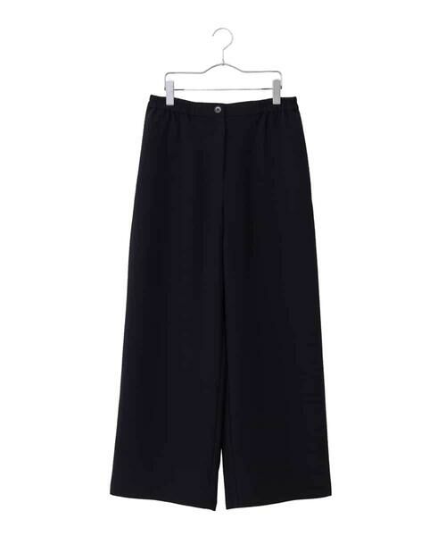 HIROKO BIS GRANDE / ヒロコビス グランデ その他パンツ | 【大きいサイズ】ソフトダブルクロスセミワイドパンツ /洗濯機で洗える(ブラック)
