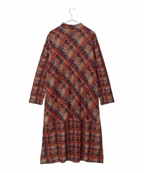 HIROKO BIS GRANDE / ヒロコビス グランデ ロング・マキシ丈ワンピース | 【大きいサイズ】チェックパイルジャカードワンピース | 詳細1