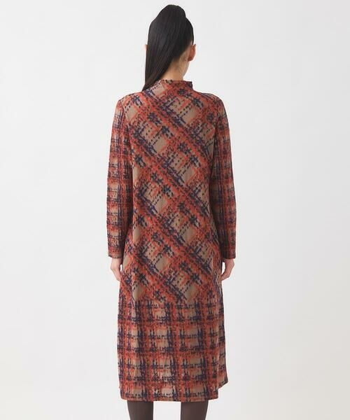 HIROKO BIS GRANDE / ヒロコビス グランデ ロング・マキシ丈ワンピース | 【大きいサイズ】チェックパイルジャカードワンピース | 詳細13