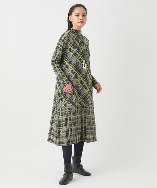 HIROKO BIS GRANDE / ヒロコビス グランデ ロング・マキシ丈ワンピース | 【大きいサイズ】チェックパイルジャカードワンピース | 詳細16