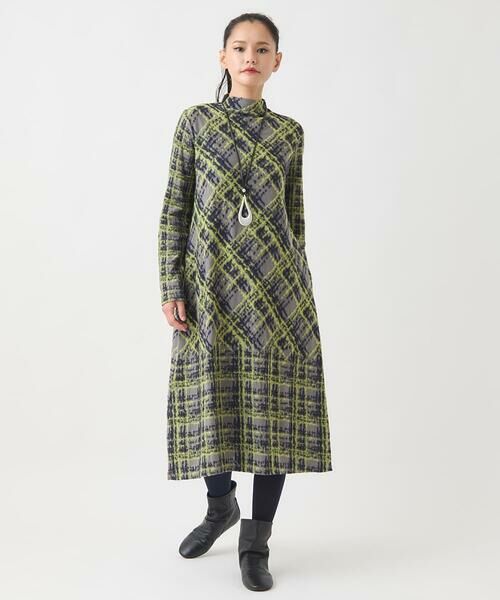 HIROKO BIS GRANDE / ヒロコビス グランデ ロング・マキシ丈ワンピース | 【大きいサイズ】チェックパイルジャカードワンピース | 詳細17