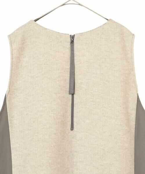 HIROKO BIS GRANDE / ヒロコビス グランデ ロング・マキシ丈スカート | 【大きいサイズ】異素材Vネックジャンパースカート /洗える | 詳細3