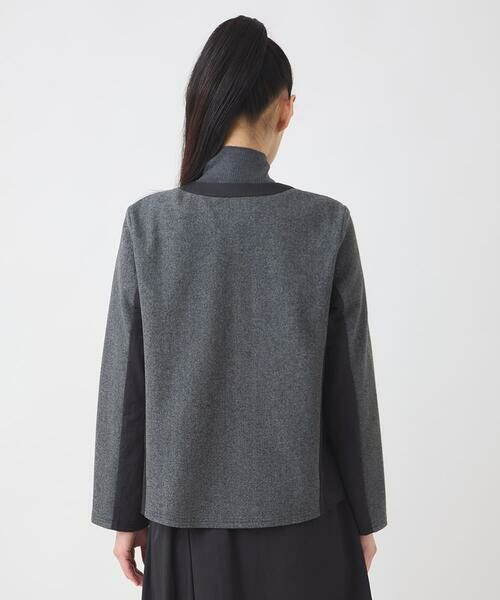 HIROKO BIS GRANDE / ヒロコビス グランデ ノーカラージャケット | 【大きいサイズ】異素材ノーカラージャケット /洗える | 詳細9